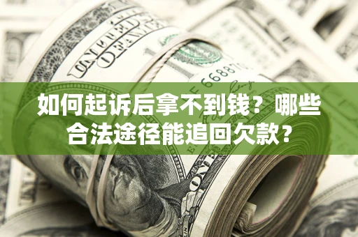 济南如何起诉后拿不到钱？哪些合法途径能追回欠款？