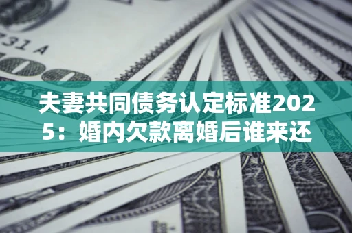 济南夫妻共同债务认定标准2025:婚内欠款离婚后谁来还? 济南夫妻共同债务认定标准2025:婚内欠款离婚后谁来还?