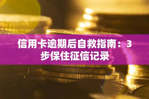 济南信用卡逾期后自救指南：3步保住征信记录