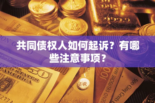 济南共同债权人如何起诉？有哪些注意事项？